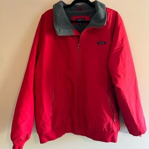 Lands end fleece lined vintage red winter jacket